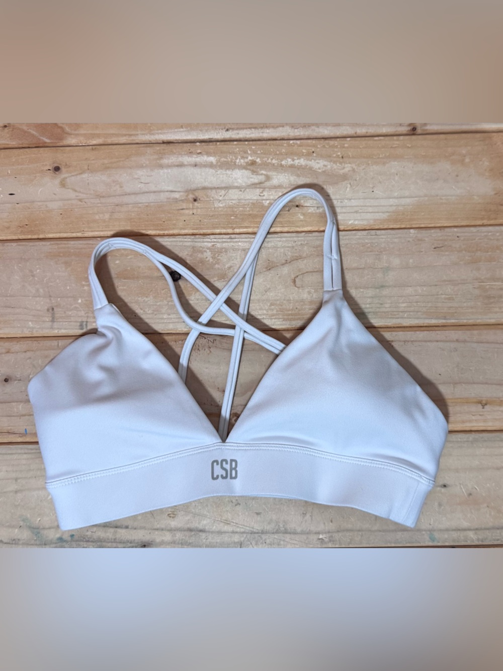 CSB White Sports Bra